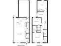 Detailed floor plan showcasing the layout of the ground and first floors of the home at 635 Belgrove St, Debary, FL 32713