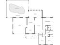 Home floor plan showcasing 3 bedrooms, 2 baths, and a screened porch at 15 Longfellow Cir, Ormond Beach, FL 32176