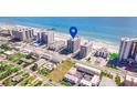 Beachfront property shown in an aerial view, highlighting its location at 3737 S Atlantic Ave # 502, Daytona Beach, FL 32118