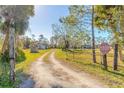 Long driveway leading to a home with lush landscaping at 601 Rasley Rd, New Smyrna Beach, FL 32168