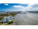 Wide aerial view of waterfront property and surroundings at 925 N Halifax Ave # 1001, Daytona Beach, FL 32118