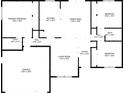 Detailed floorplan showcasing layout with primary bedroom, kitchen, dining area, living room, and two bedrooms at 24 Sea Gull Dr, Ormond Beach, FL 32176