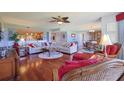 Relaxing living room with hardwood floors and comfortable seating at 4 Oceans West Blvd # 502D, Daytona Beach Shores, FL 32118