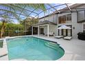 Relaxing screened-in pool area featuring outdoor seating, perfect for entertaining guests at 7462 Aprelle Dr, Sanford, FL 32771