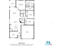 Detailed floor plan of a 1757 sq ft home with room dimensions and layout at 1750 Savannah Ln, Port Orange, FL 32128