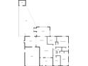 Detailed floor plan showcasing the layout of the house, including the shed and patio at 1259 Vanderbilt Dr, Ormond Beach, FL 32174