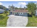 Charming single-story home with a well-maintained lawn and a spacious driveway at 2216 Umbrella Tree Dr, Edgewater, FL 32141