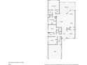 Detailed floor plan showcasing the layout of the home, including bedrooms, bathrooms, living spaces, and garage at 1341 Hayton Ave, Deland, FL 32724