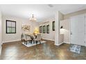 Charming dining room with decorative chandelier, lots of light, and ample space for Gathering gatherings at 3346 Pegaso Ave, New Smyrna Beach, FL 32168