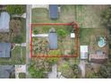 Aerial view of property with boundary lines for illustrative purposes only at 512 Power Rd, Sanford, FL 32771