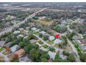 Aerial view of neighborhood, showing this single story home and surrounding community at 102 Underbrush Trl, Port Orange, FL 32128