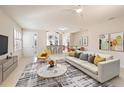 Bright and airy living room with neutral tones, modern decor, and lots of natural light creates a welcoming atmosphere at 376 Chelsea Place Ave, Ormond Beach, FL 32174