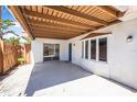 Expansive covered patio with natural light, a sliding glass door, and a view of the fenced yard at 171 Moonstone Ct, Port Orange, FL 32129