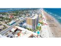 Stunning aerial view showcasing the property's proximity to the beach, with easy walking and driving beach access at 130 Harrison Rd, Daytona Beach, FL 32118