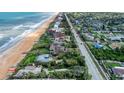 Aerial view of the beachside community showing the home's location with ocean access at 787 Ocean Shore Blvd, Ormond Beach, FL 32176