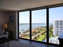Stunning water view from the living room windows overlooking the river, golf course and beaches at 1 Oceans West Blvd # 20B4, Daytona Beach, FL 32118