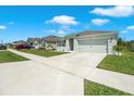 Well-maintained one-story house in a residential neighborhood with a two-car garage and manicured lawns at 2686 Neverland Dr, New Smyrna Beach, FL 32168