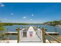 Picturesque dock featuring boat slips, waterfront access and scenic views of the surrounding nature at 3 Riverwalk Dr # 404, New Smyrna Beach, FL 32169