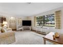 Cozy living room features lots of natural light and plush carpeting at 1128 Heidi Ct, Deland, FL 32720