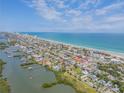 An aerial view of the home near the ocean and the inter-coastal waterway at 101 Egret Ave, Port Orange, FL 32127