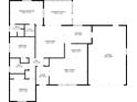 Detailed floor plan showing the layout of the bedrooms, living spaces, kitchen, and garage at 736 Lindenwood W Cir, Ormond Beach, FL 32174