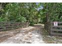 Gated entrance on a long driveway surrounded by mature trees at 1690 S Adelle Ave, Deland, FL 32720