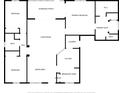 Detailed floor plan showcasing the layout of the home including bedrooms, kitchen, and living areas at 979 Leyburn Dr, Deltona, FL 32725