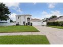 Inviting home featuring a spacious lawn and classic design elements, complemented by a two-car garage at 1491 Nappa Dr, Port Orange, FL 32128