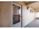 A closer look at the front door, unit number 496, of the condominium at 2711 N Halifax Ave # 496, Daytona Beach, FL 32118