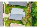 Aerial view of a well-maintained home showcasing lush greenery and mature trees on a spacious lot at 276 Gala Cir, Daytona Beach, FL 32124