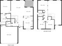 Detailed floor plan showcasing the layout of the home's first and second floors at 109 Fern Springs St, Debary, FL 32713