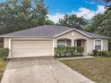 Attractive single-story home with a well-maintained lawn, two-car garage, and a classic facade at 400 Landress Ln, Deland, FL 32724