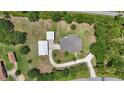 Expansive property with a home, two garages, circular driveway, and lush greenery at 226 Treeline Ln, Ormond Beach, FL 32174