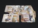 Detailed floorplan showcasing the layout of the home, including bedrooms, bathrooms, kitchen, and living spaces at 2978 Greynolds St, Deltona, FL 32738