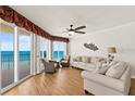 Bright and airy living room featuring ocean views and comfortable seating at 2901 S Atlantic Ave # 401, Daytona Beach Shores, FL 32118