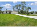 Inviting single-story home with lush green lawn and driveway leading to the two-car garage at 3121 Canterbury St, Deltona, FL 32738