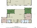 Detailed floor plan showcasing the layout of the home's rooms and screened porches at 910 Braddock Rd, Enterprise, FL 32725