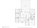 Home floor plan featuring bedrooms, bathrooms, kitchen, living spaces and a screened in patio/pool at 2263 Catbriar Way, Oviedo, FL 32765