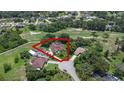 Aerial view of a home in a desirable location, with a large lot at 3 Pine Meadow Ct, Debary, FL 32713