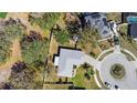 Aerial view of the home showing the fenced-in backyard, driveway, and proximity to the neighborhood at 413 Coventry Estates Blvd, Deltona, FL 32725