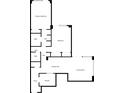 Detailed floorplan showcasing the layout with kitchen, living room, bedrooms, and bathrooms at 3051 S Atlantic Ave # 1003, Daytona Beach, FL 32118