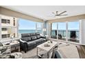 Inviting living room with ocean views, modern furnishings, and a spacious layout at 3315 S Atlantic Ave # 1605, Daytona Beach Shores, FL 32118