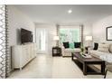 Living room featuring a neutral color palette and ample natural light at 2302 Incandescent Way, South Daytona, FL 32119
