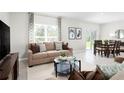 Inviting living area with ample seating, natural light, and an adjacent dining space at 2183 Oklahoma Dr, Sumterville, FL 33585