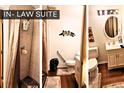 Well-maintained in-law suite bathroom featuring a shower, toilet, and vanity sink at 600 Se 52Nd Ave, Ocala, FL 34471