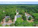 Expansive aerial view of a beautiful property surrounded by lush greenery, showcasing its serene and private setting at 9783 Sw 206Th Court Rd, Dunnellon, FL 34431