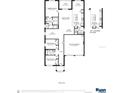 Detailed floor plan showcasing the layout of the home, including bedrooms, kitchen, and garage at 3730 Kings Canyon Dr, Apopka, FL 32712