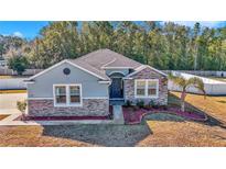 One-story home with stone accents and a two-car garage at 1320 Se 63Rd Court Rd, Ocala, FL 34472