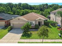 Charming single-story home with manicured lawn, mature trees, and attached two-car garage at 2960 Boating Blvd, Kissimmee, FL 34746