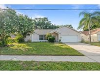 Charming single-story home boasts a well-manicured lawn, mature trees, and a classic suburban appeal at 294 Lake Doe Blvd, Apopka, FL 32703